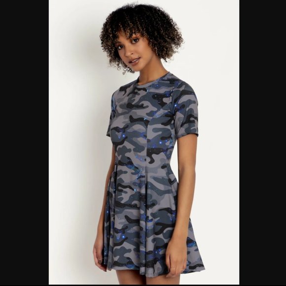 NWOT - never worn - Blackmilk Galaxy Camo Evil Tee Dress - sz S - Picture 3 of 8